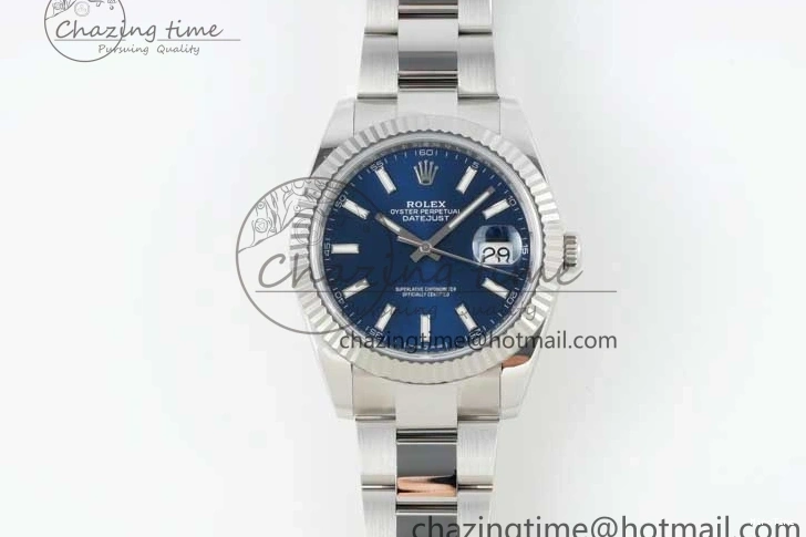 MiroTime 0224 DateJust 41 126334 NTF 1:1 Best Edition 904L Steel Blue Stick Dial on Oyster Bracelet VR Durable 2280